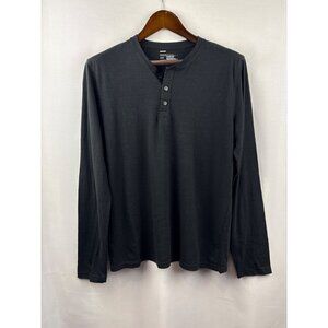 Men’s Public Opinion Large Black Long Sleeve Shirt